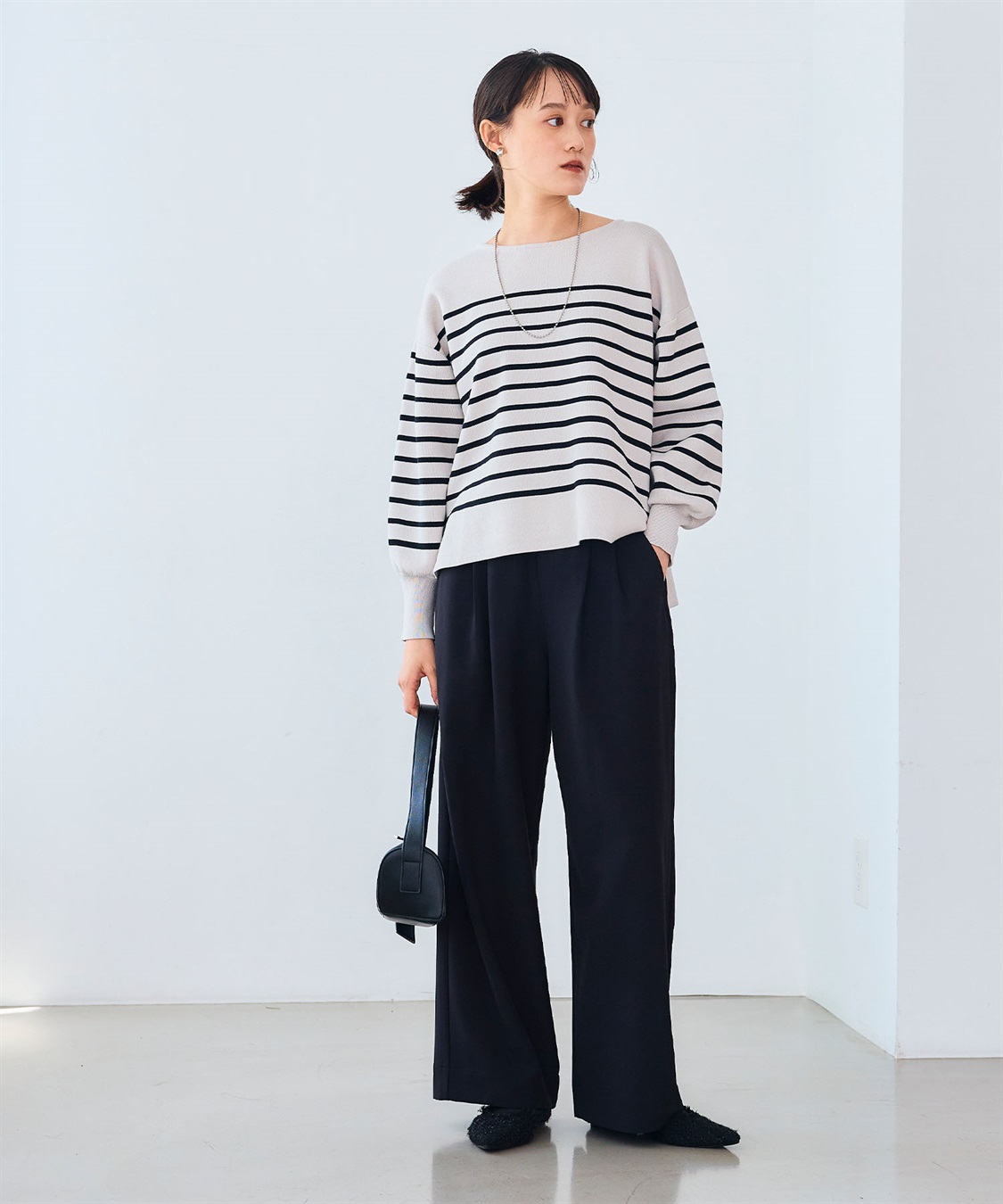 CROSS FUNCTION 《シワになりにくい》サマ美え ツータックギャザーワイドパンツ_sub_16