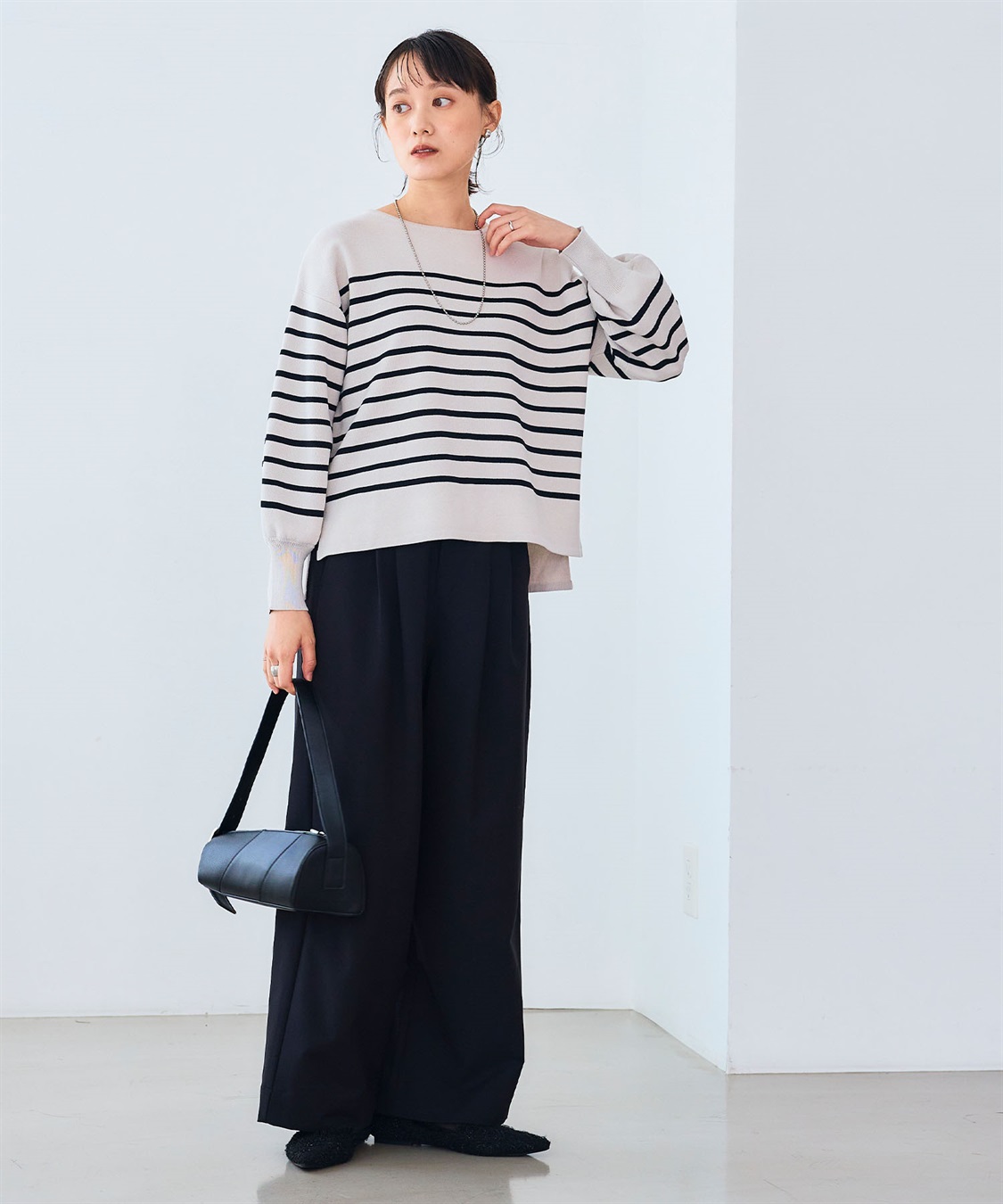 CROSS FUNCTION 《シワになりにくい》サマ美え ツータックギャザーワイドパンツ_sub_17