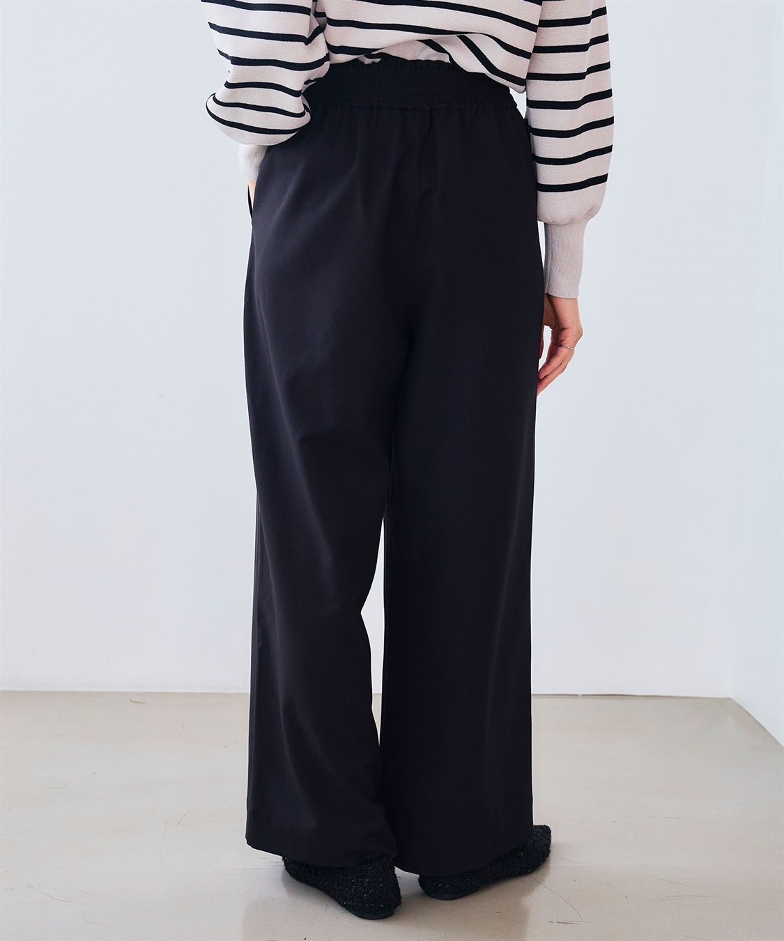 CROSS FUNCTION 《シワになりにくい》サマ美え ツータックギャザーワイドパンツ_sub_21