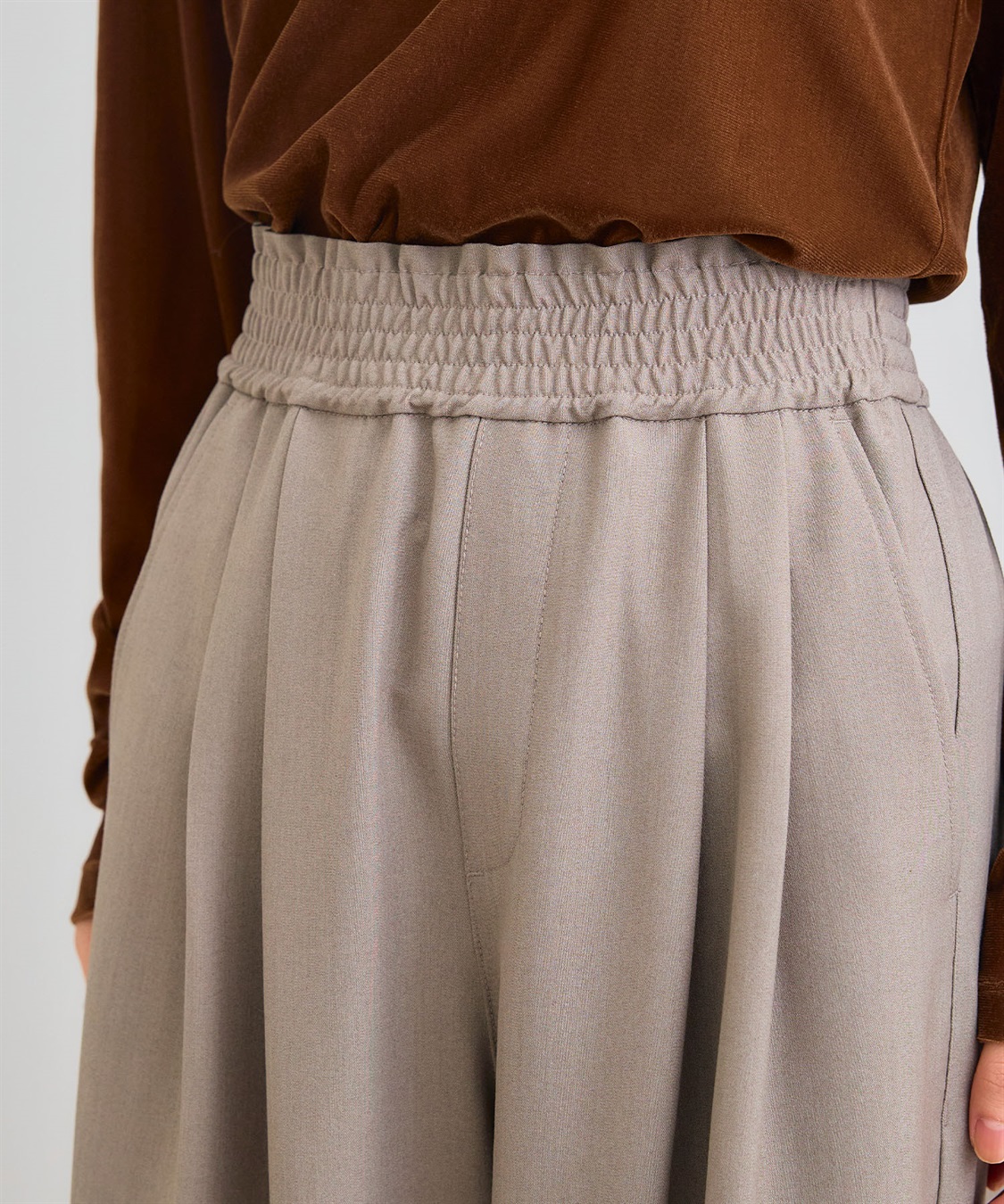 CROSS FUNCTION 《シワになりにくい》サマ美え ツータックギャザーワイドパンツ_sub_27