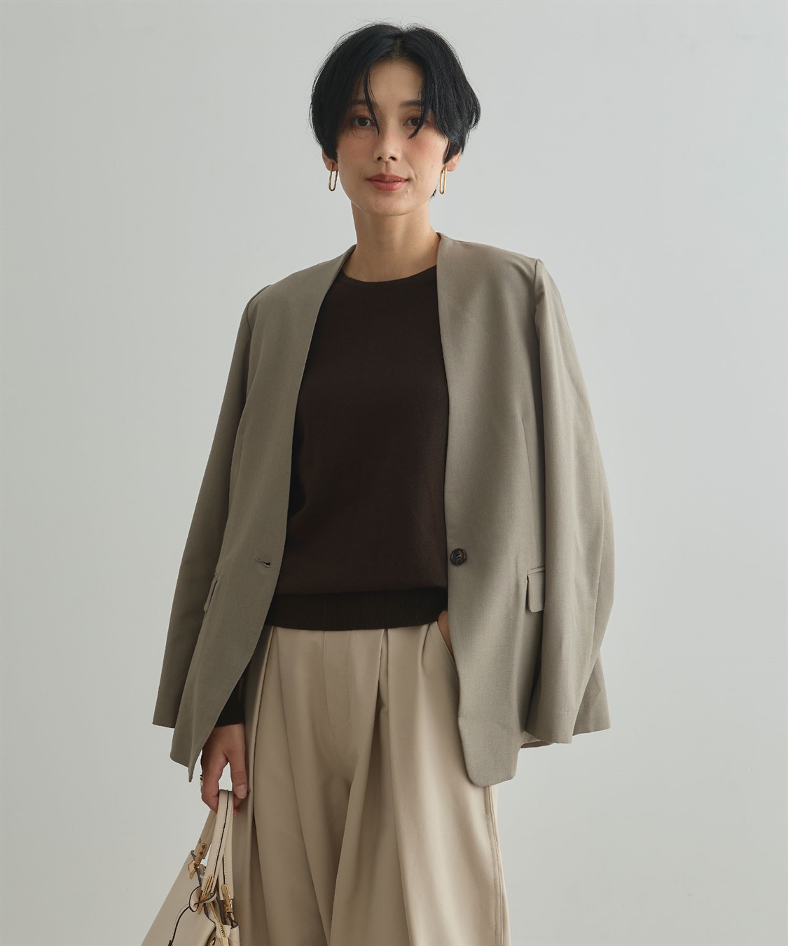 CROSS FUNCTION 《シワになりにくい》サマ美え リラックスノーカラージャケット_sub_5