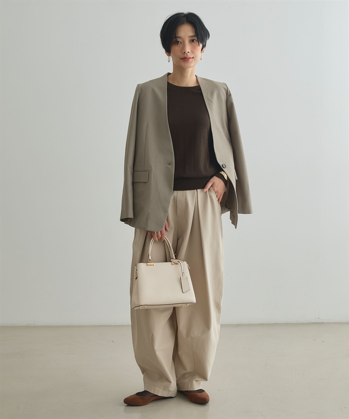 CROSS FUNCTION 《シワになりにくい》サマ美え リラックスノーカラージャケット_sub_7