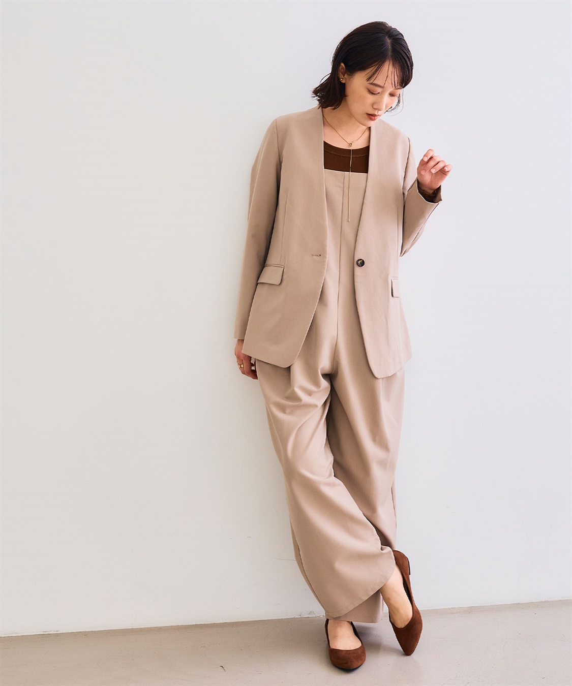 CROSS FUNCTION 《シワになりにくい》サマ美え リラックスノーカラージャケット_sub_14