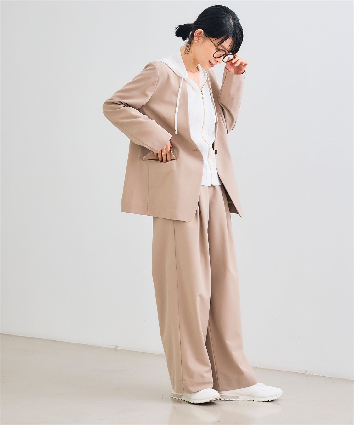 CROSS FUNCTION 《シワになりにくい》サマ美え リラックスノーカラージャケット_sub_16