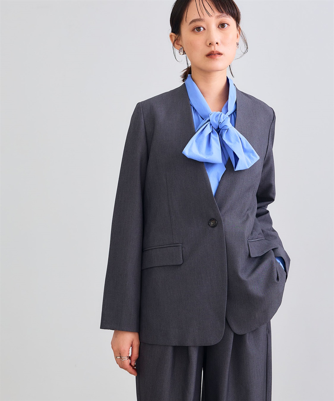 CROSS FUNCTION 《シワになりにくい》サマ美え リラックスノーカラージャケット_sub_23