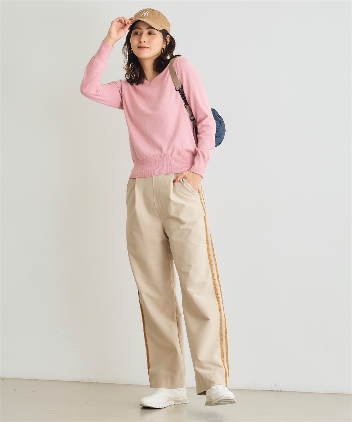 CROSS FUNCTION 《洗える》エブ楽 ジャージーベロアサイドラインパンツ_sub_3