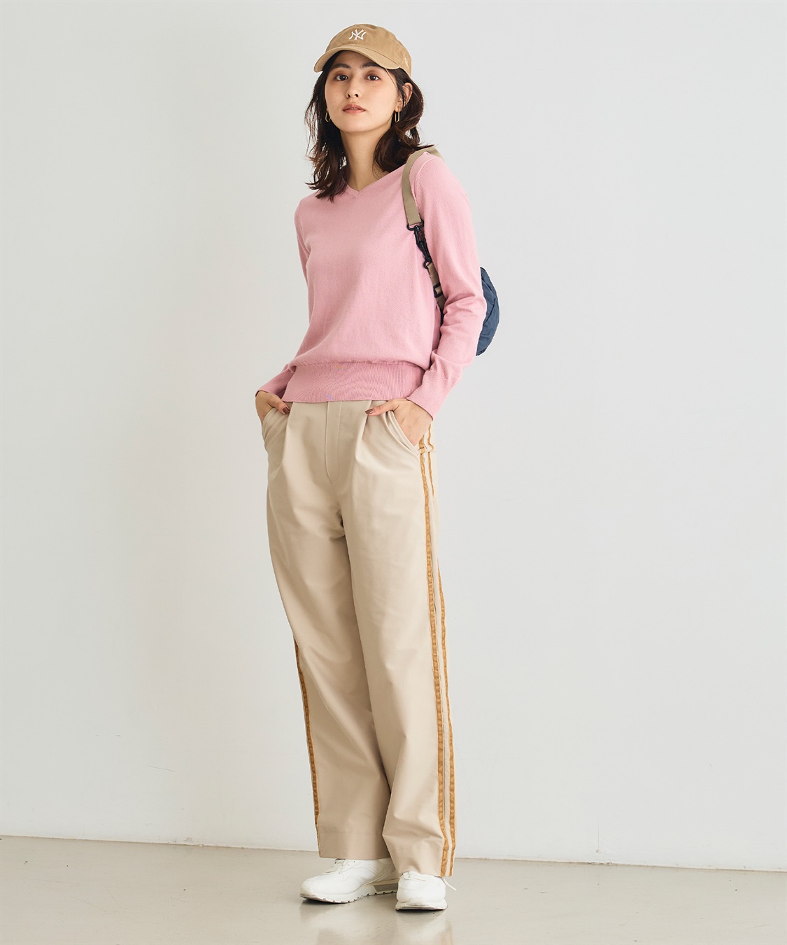 CROSS FUNCTION 《洗える》エブ楽 ジャージーベロアサイドラインパンツ_sub_4