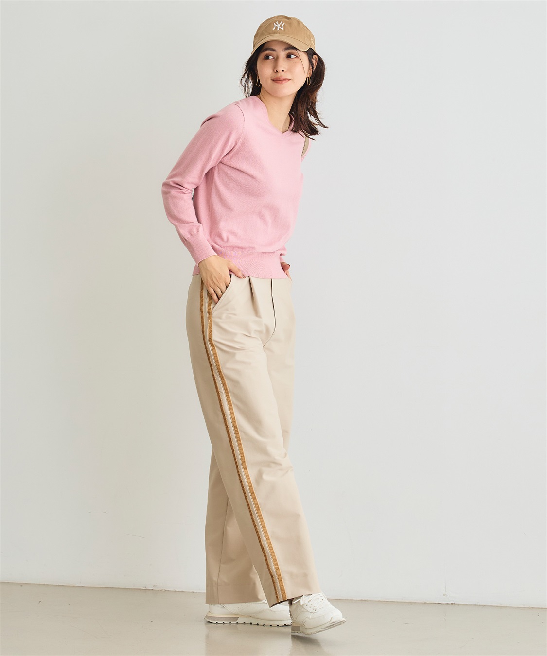 CROSS FUNCTION 《洗える》エブ楽 ジャージーベロアサイドラインパンツ_sub_5