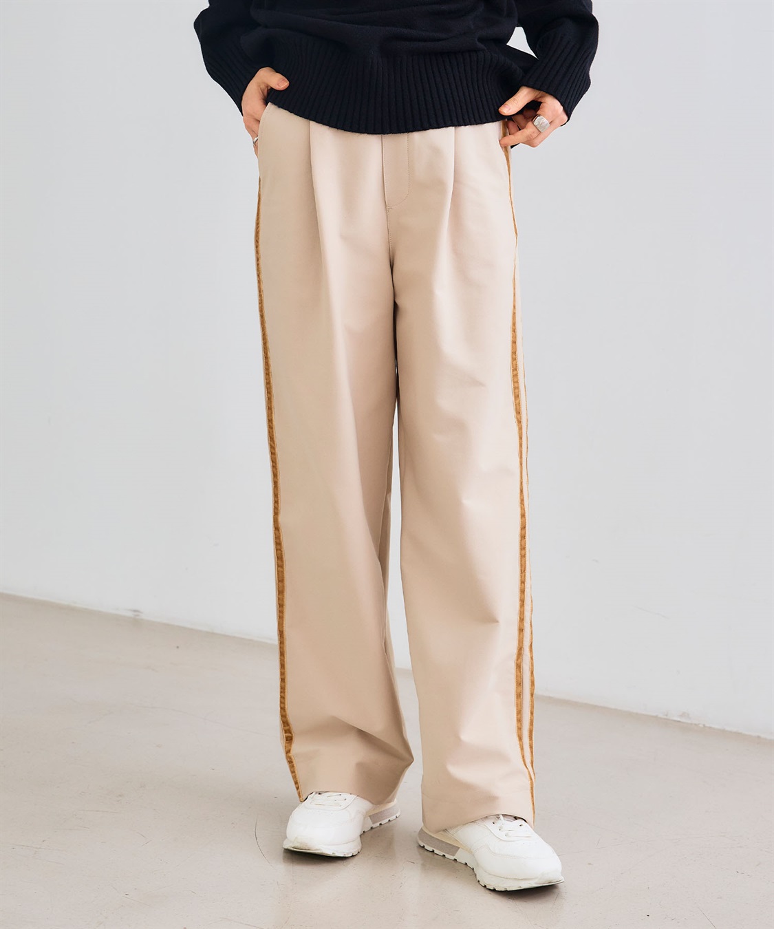 CROSS FUNCTION 《洗える》エブ楽 ジャージーベロアサイドラインパンツ_sub_9