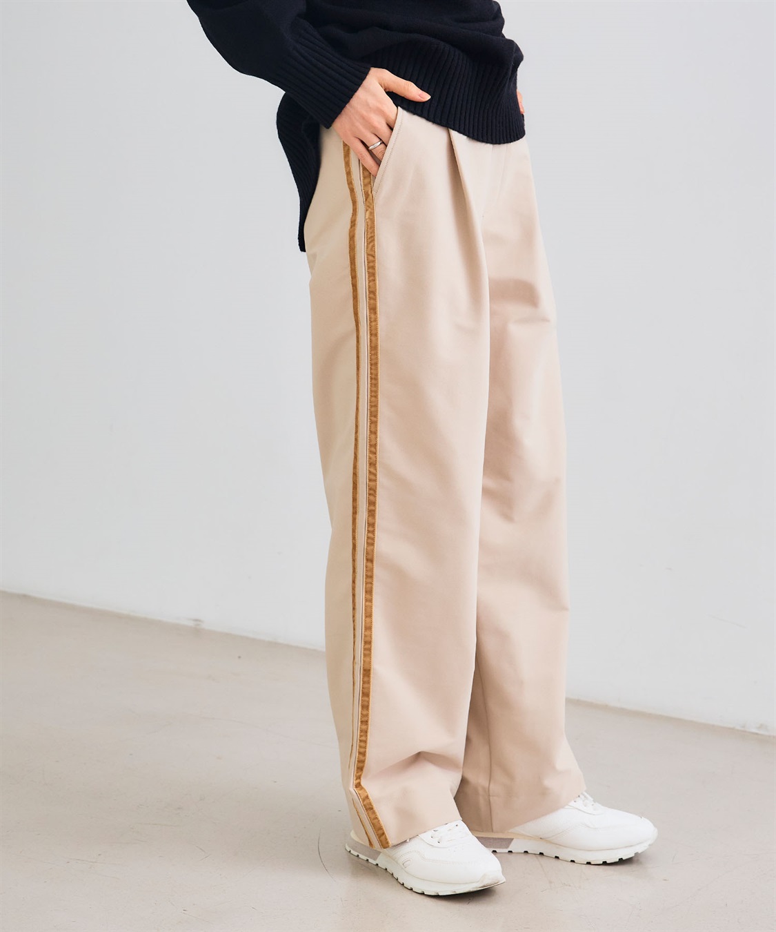 CROSS FUNCTION 《洗える》エブ楽 ジャージーベロアサイドラインパンツ_sub_10