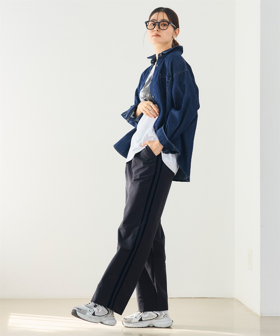 CROSS FUNCTION 《洗える》エブ楽 ジャージーベロアサイドラインパンツ_sub_11