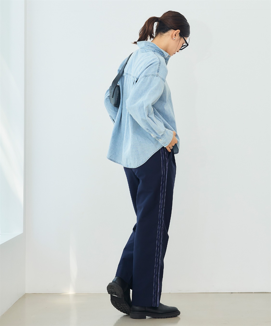 CROSS FUNCTION 《洗える》エブ楽 ジャージーベロアサイドラインパンツ_sub_24