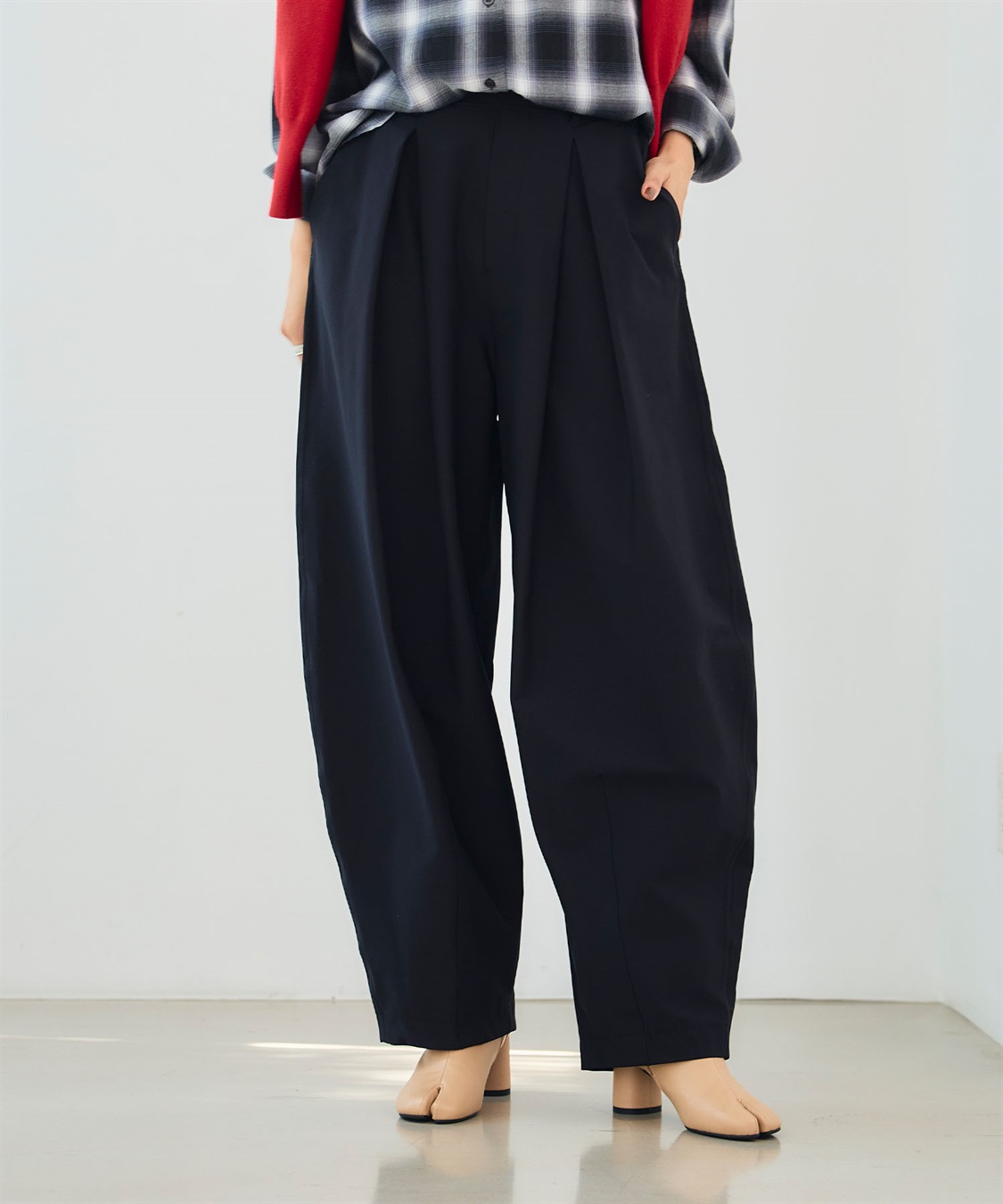 CROSS FUNCTION 《洗える》エブ楽 ジャージータックコクーンパンツ_sub_11