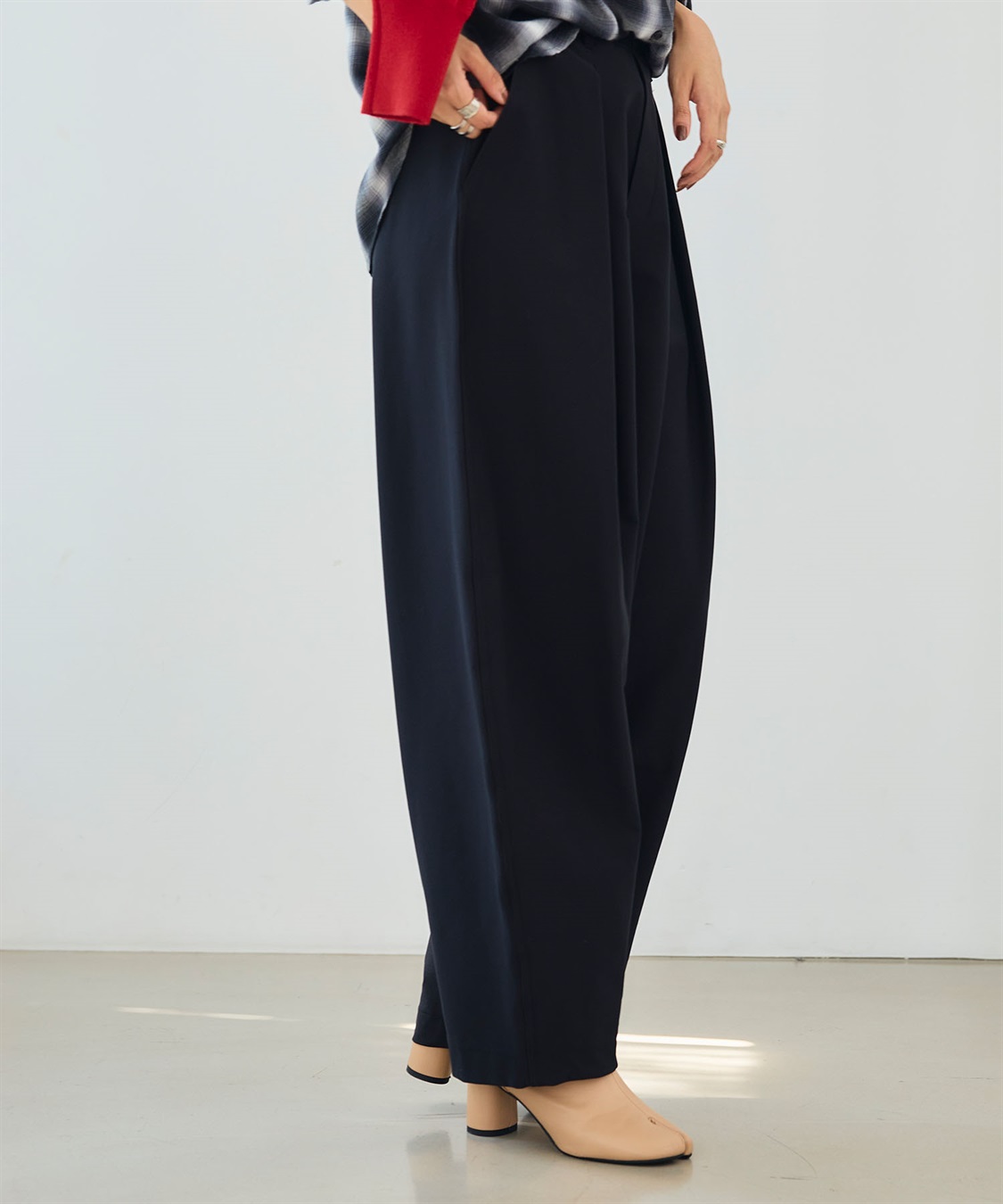 CROSS FUNCTION 《洗える》エブ楽 ジャージータックコクーンパンツ_sub_12