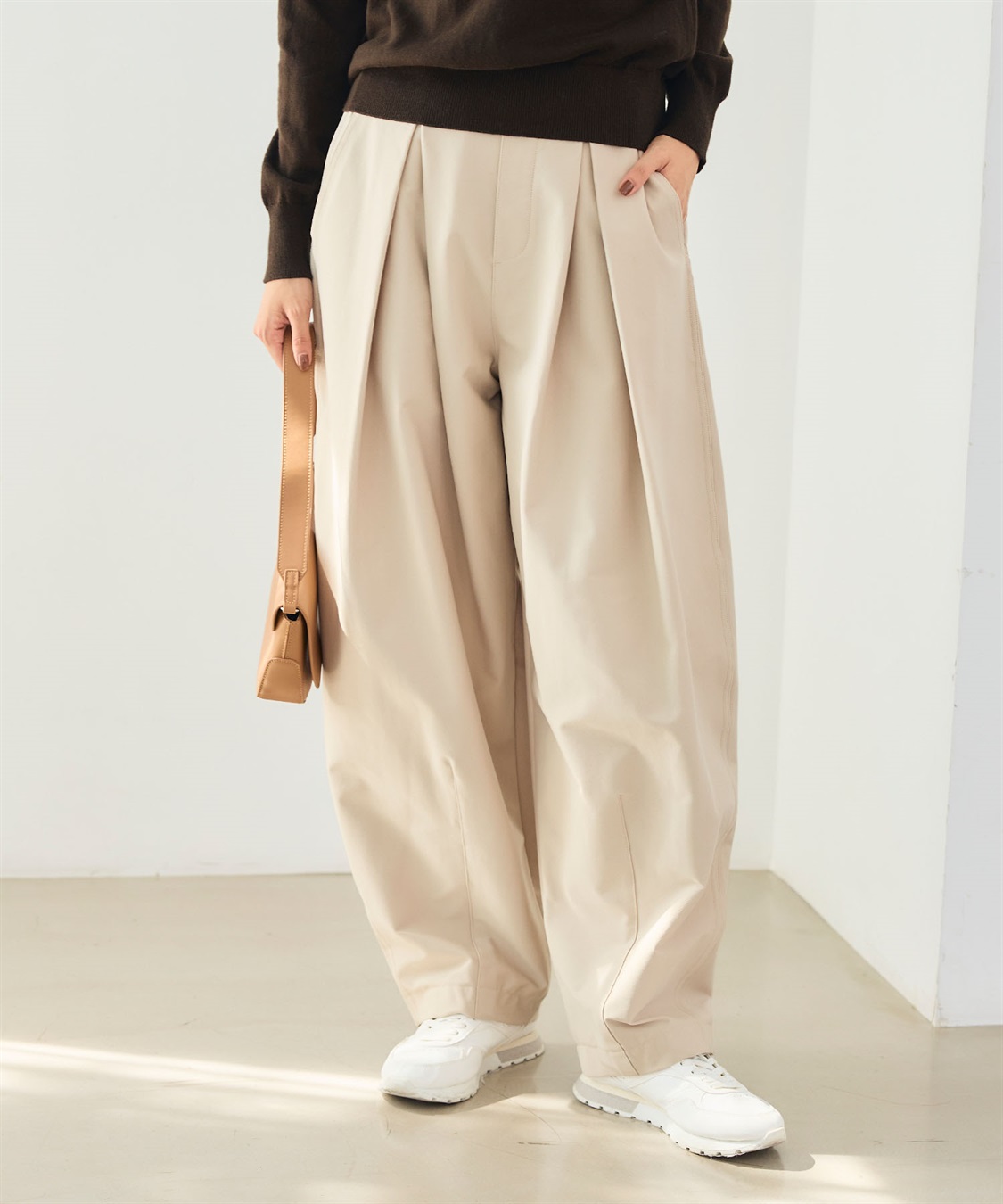 CROSS FUNCTION 《洗える》エブ楽 ジャージータックコクーンパンツ_sub_16