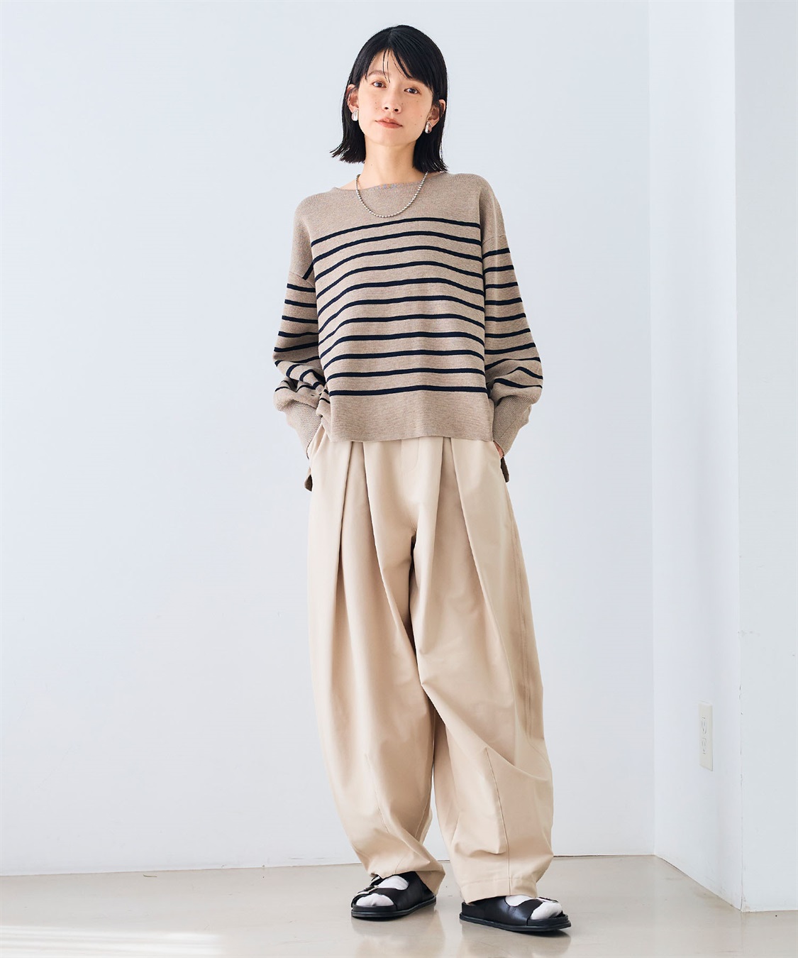 CROSS FUNCTION 《洗える》エブ楽 ジャージータックコクーンパンツ_sub_17