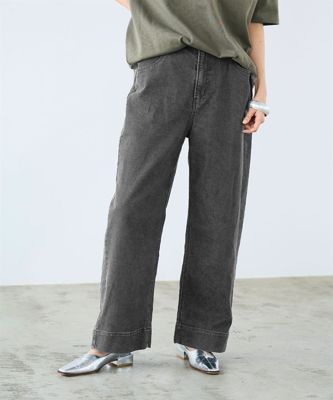 CROSS FUNCTION 《ストレッチ》ワイドボックスデニムパンツ_sub_1