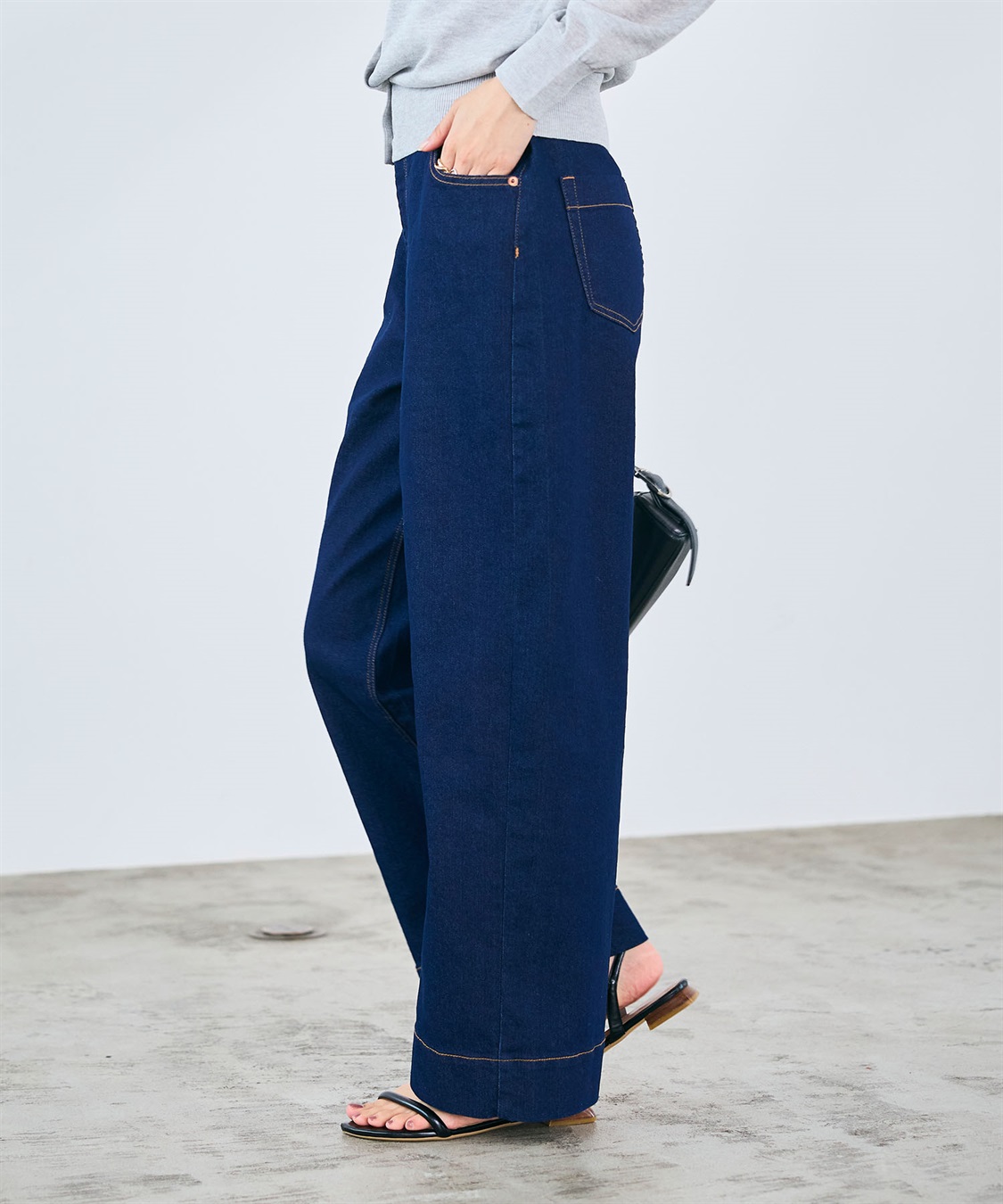 CROSS FUNCTION 《ストレッチ》ワイドボックスデニムパンツ_sub_3