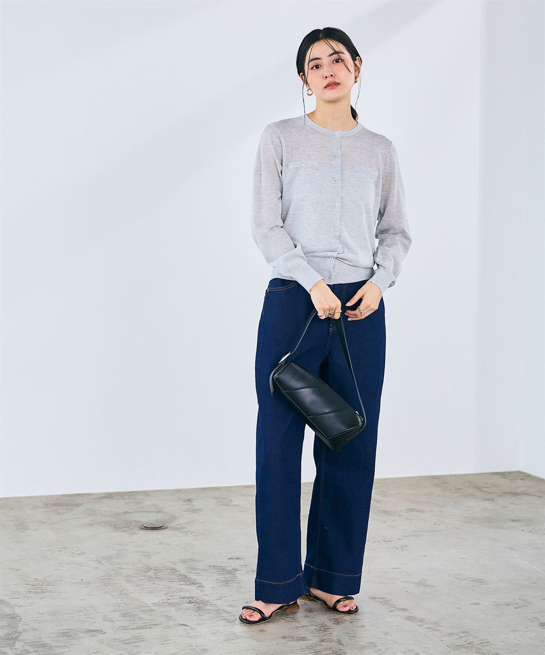 CROSS FUNCTION 《ストレッチ》ワイドボックスデニムパンツ_sub_8