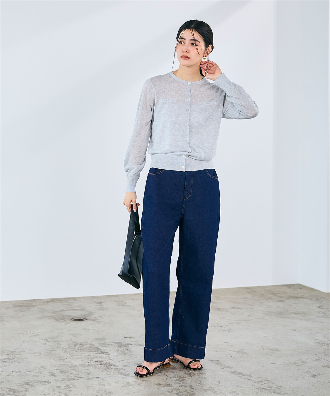 CROSS FUNCTION 《ストレッチ》ワイドボックスデニムパンツ_sub_9