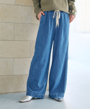 CROSS FUNCTION 《撥水》FRESH DENIM ドロストデニムワイドパンツ_subthumb_3