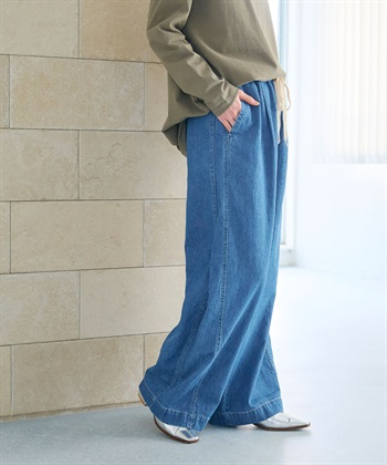 CROSS FUNCTION 《撥水》FRESH DENIM ドロストデニムワイドパンツ_subthumb_5