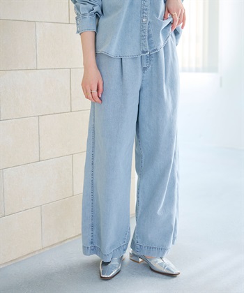 CROSS FUNCTION 《撥水》FRESH DENIM ドロストデニムワイドパンツ_subthumb_16