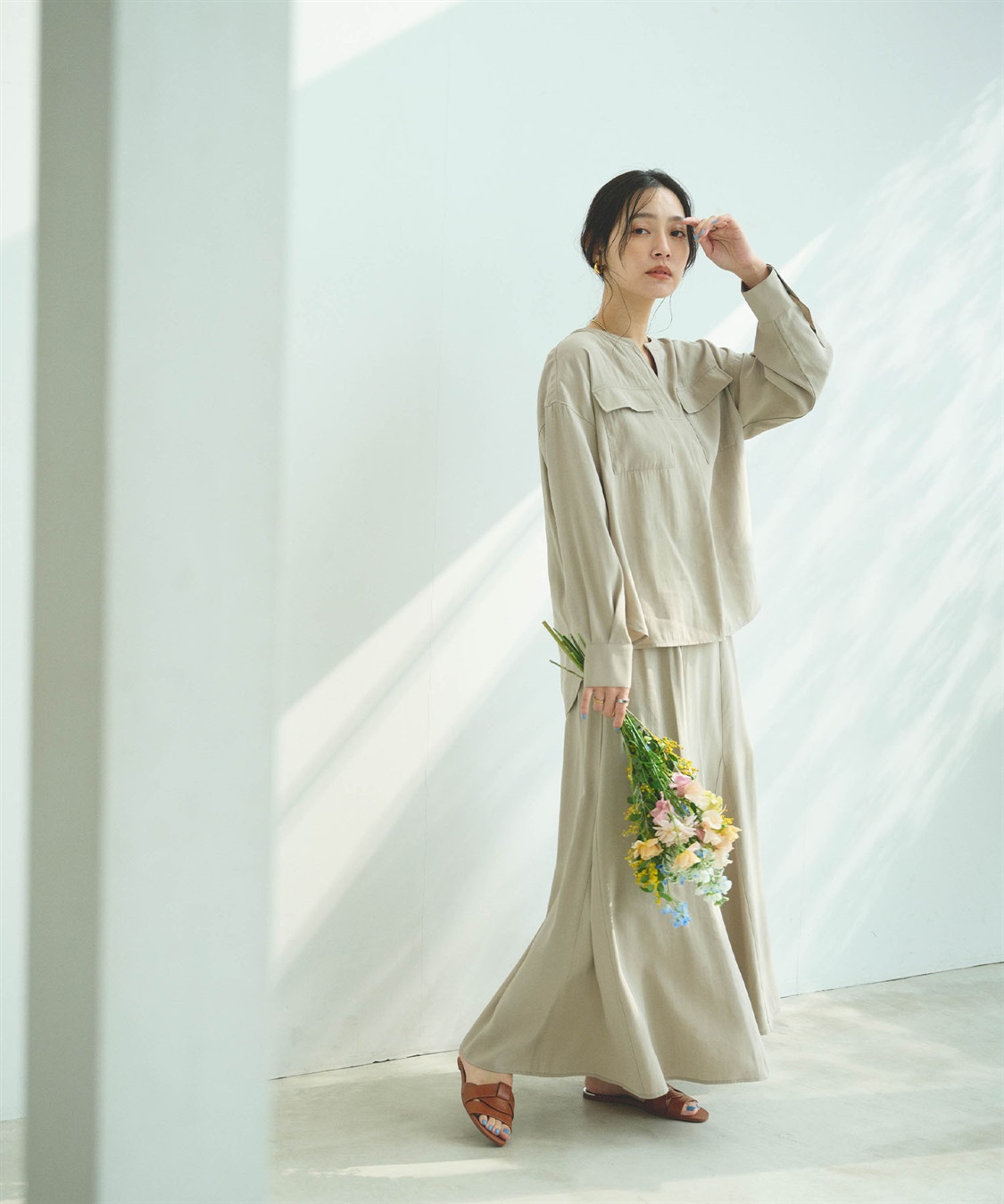 CROSS FUNCTION 《接触冷感》サマ美え とろみフレアマーメードスカート_sub_14