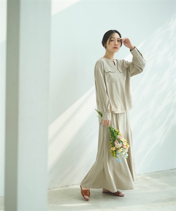 CROSS FUNCTION 《接触冷感》サマ美え とろみフレアマーメードスカート_subthumb_14