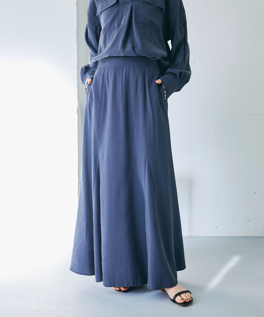 CROSS FUNCTION 《接触冷感》サマ美え とろみフレアマーメードスカート_sub_16