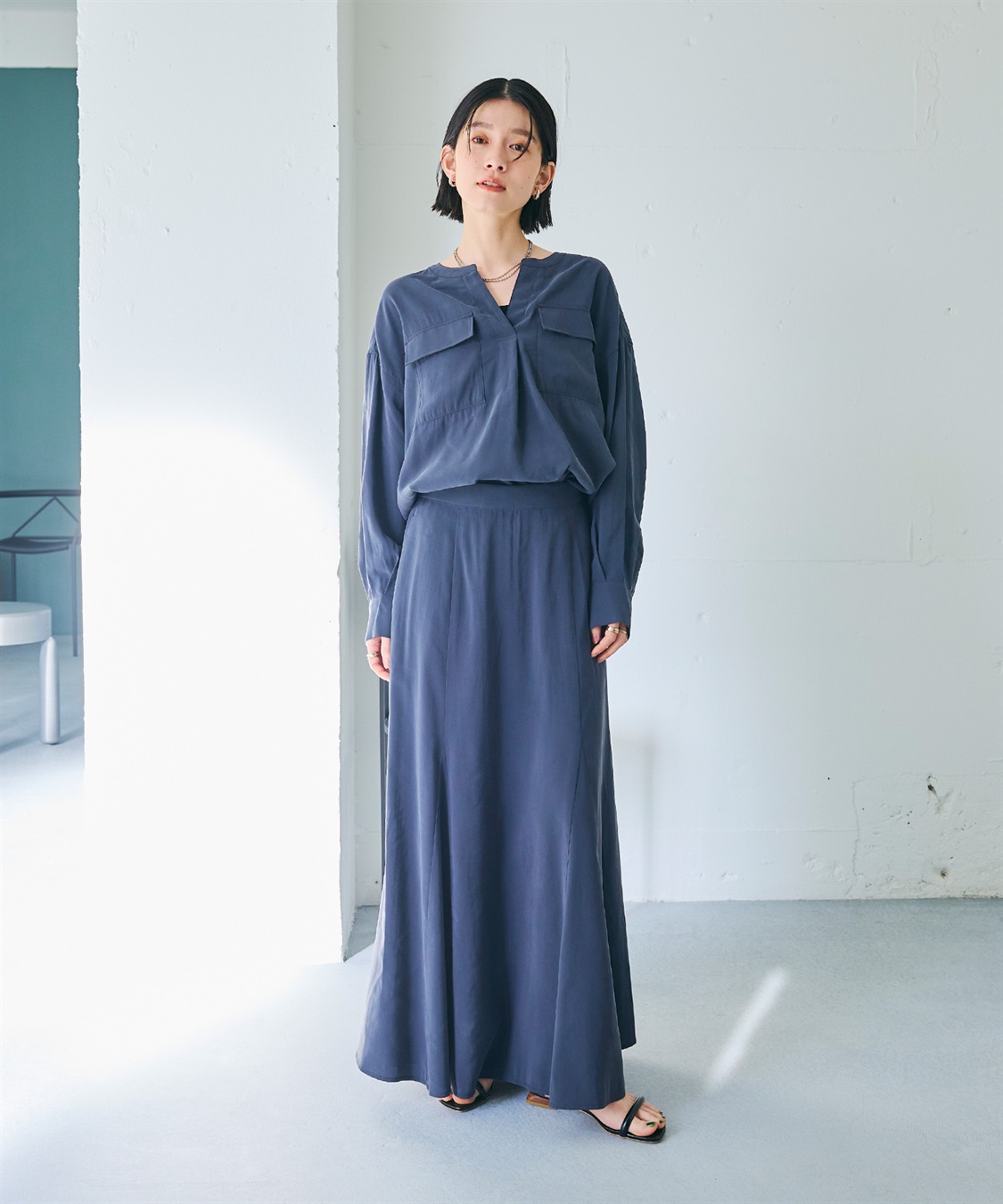 CROSS FUNCTION 《接触冷感》サマ美え とろみフレアマーメードスカート_sub_18