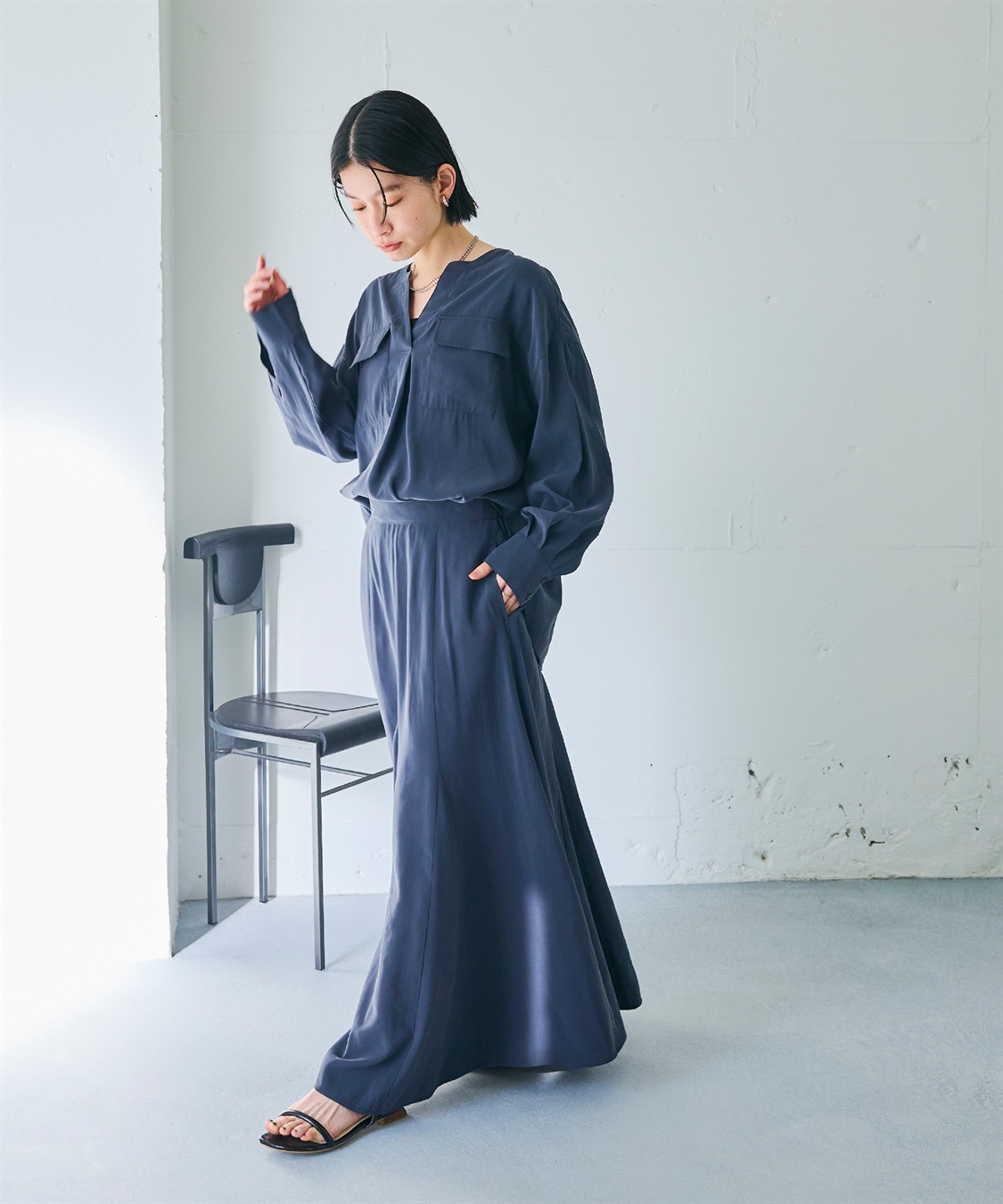 CROSS FUNCTION 《接触冷感》サマ美え とろみフレアマーメードスカート_sub_22