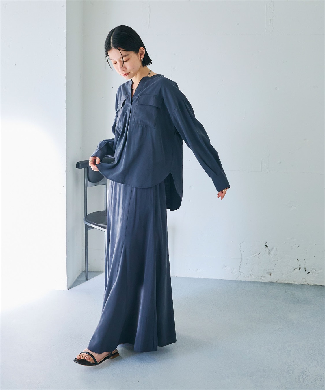 CROSS FUNCTION 《接触冷感》サマ美え とろみフレアマーメードスカート_sub_24