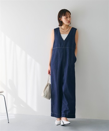 CROSS FUNCTION 《撥水》FRESH DENIM デニムルーズオールインワン_subthumb_14