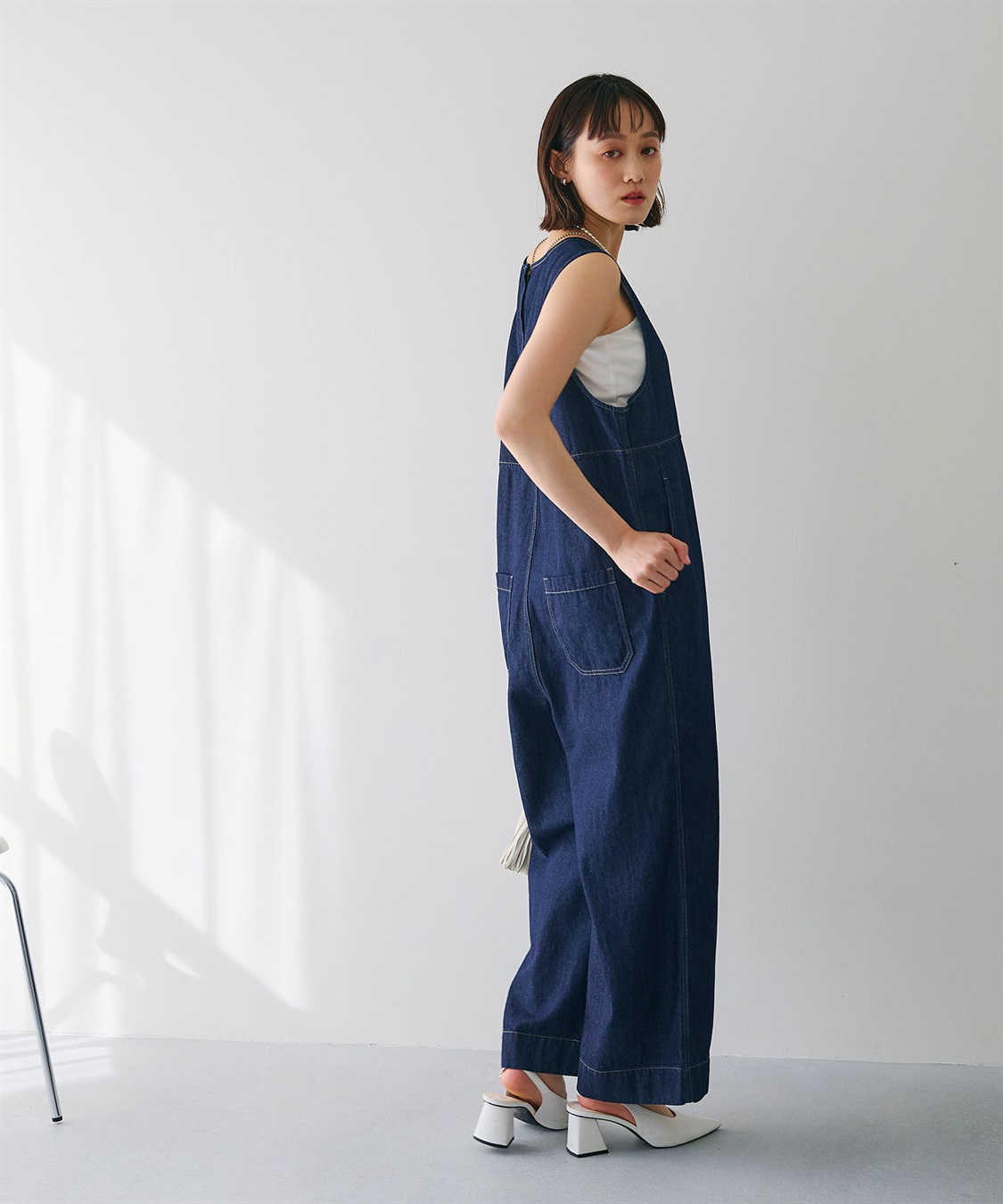 CROSS FUNCTION 《撥水》FRESH DENIM デニムルーズオールインワン_sub_19