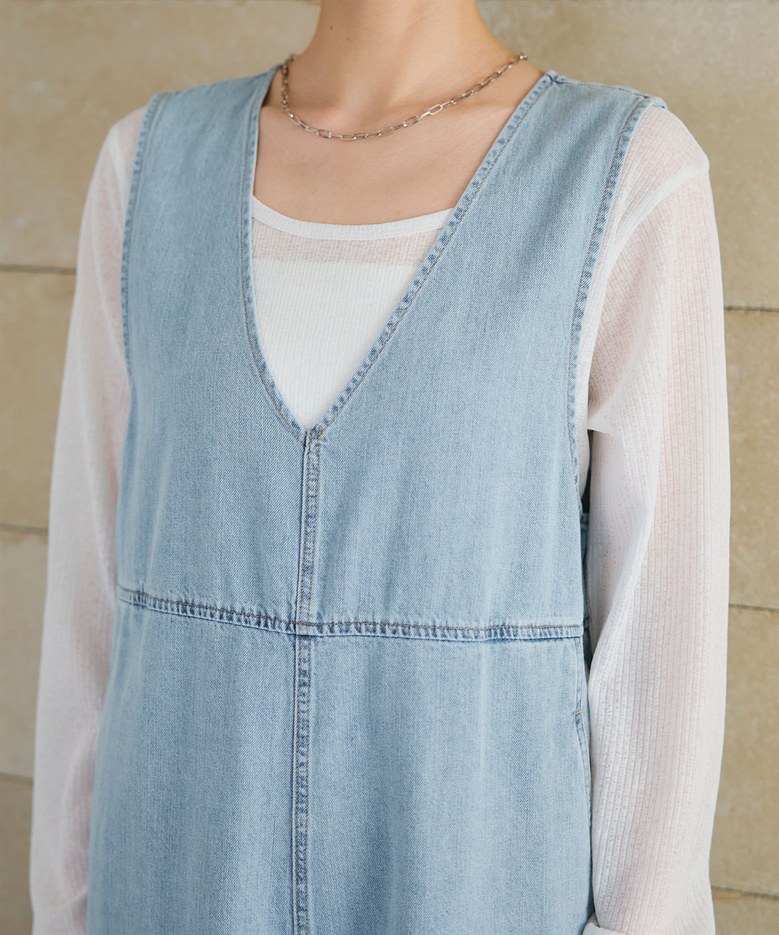 CROSS FUNCTION 《撥水》FRESH DENIM デニムルーズオールインワン_sub_21