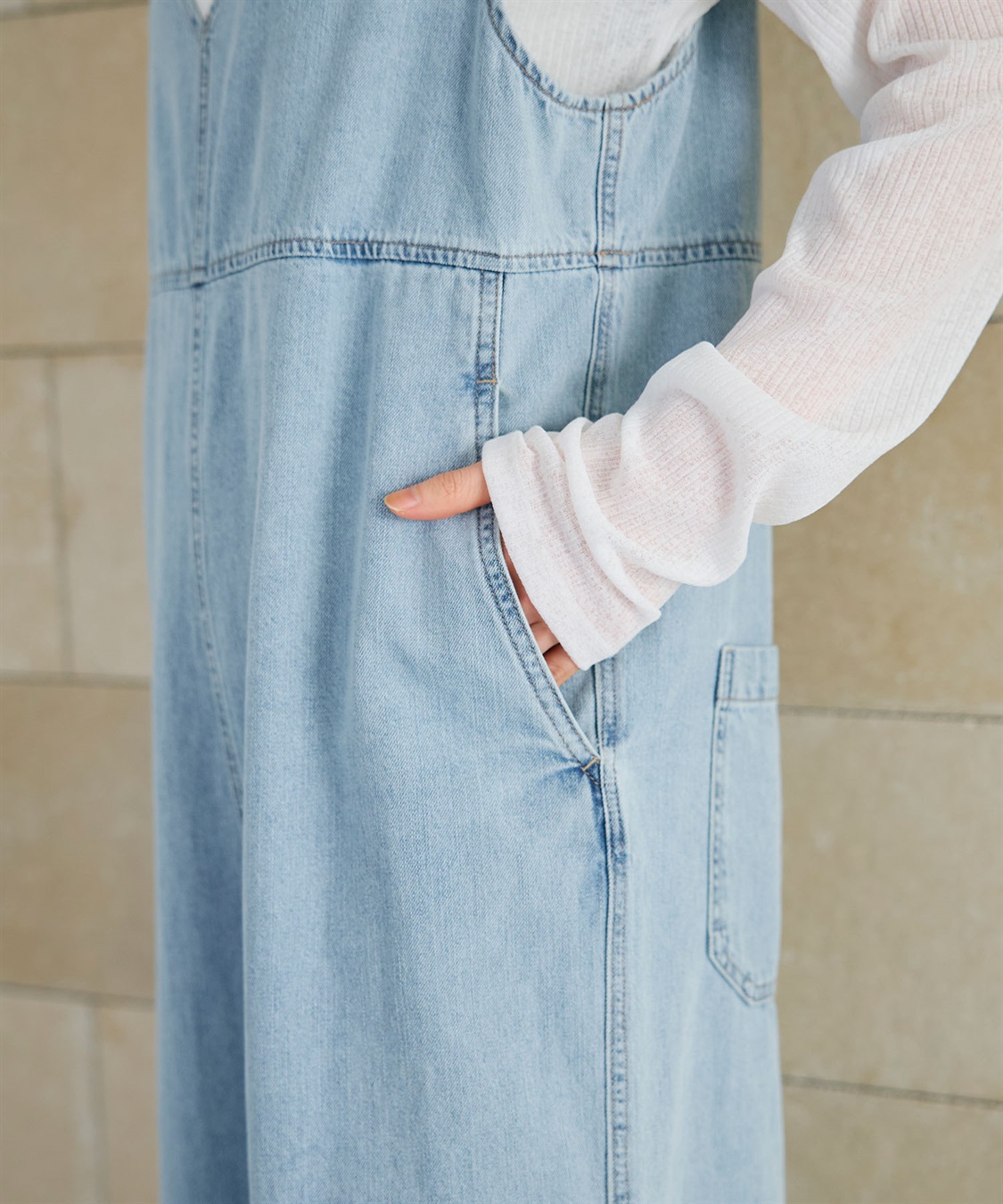 CROSS FUNCTION 《撥水》FRESH DENIM デニムルーズオールインワン_sub_22