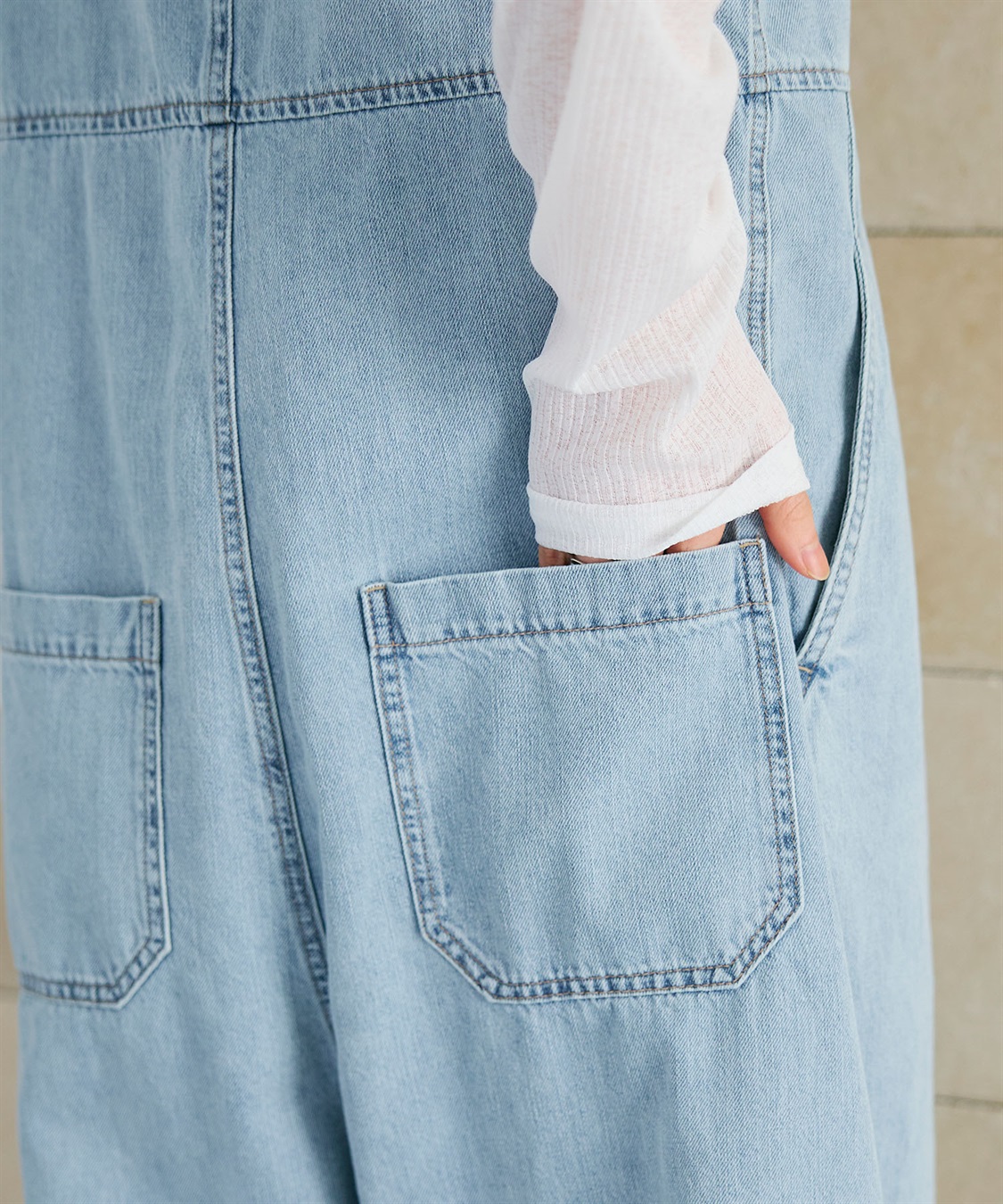 CROSS FUNCTION 《撥水》FRESH DENIM デニムルーズオールインワン_sub_24