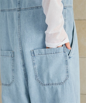 CROSS FUNCTION 《撥水》FRESH DENIM デニムルーズオールインワン_subthumb_24