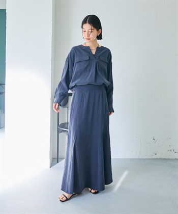 CROSS FUNCTION 《接触冷感》サマ美え とろみワークディテールドレープシャツ_subthumb_9