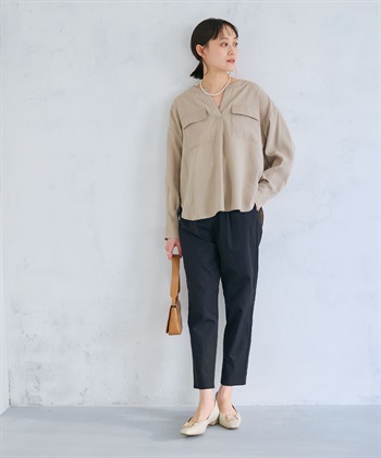 CROSS FUNCTION 《接触冷感》サマ美え とろみワークディテールドレープシャツ_subthumb_17