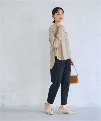 CROSS FUNCTION 《接触冷感》サマ美え とろみワークディテールドレープシャツ_subthumb_19