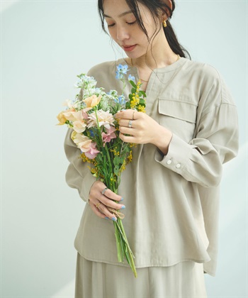 CROSS FUNCTION 《接触冷感》サマ美え とろみワークディテールドレープシャツ_subthumb_21