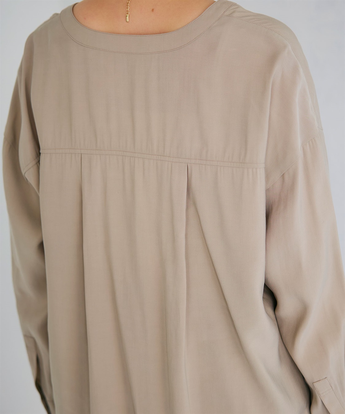 CROSS FUNCTION 《接触冷感》サマ美え とろみワークディテールドレープシャツ_sub_28