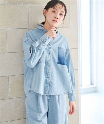 CROSS FUNCTION 《撥水》FRESH DENIM ポケットデザインデニムシャツ_subthumb_5