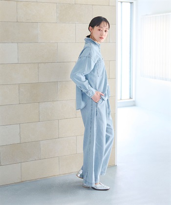 CROSS FUNCTION 《撥水》FRESH DENIM ポケットデザインデニムシャツ_subthumb_9