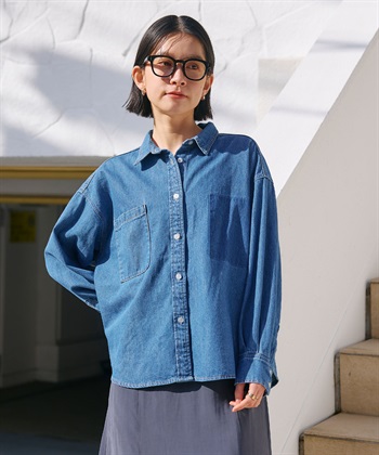 CROSS FUNCTION 《撥水》FRESH DENIM ポケットデザインデニムシャツ_subthumb_12