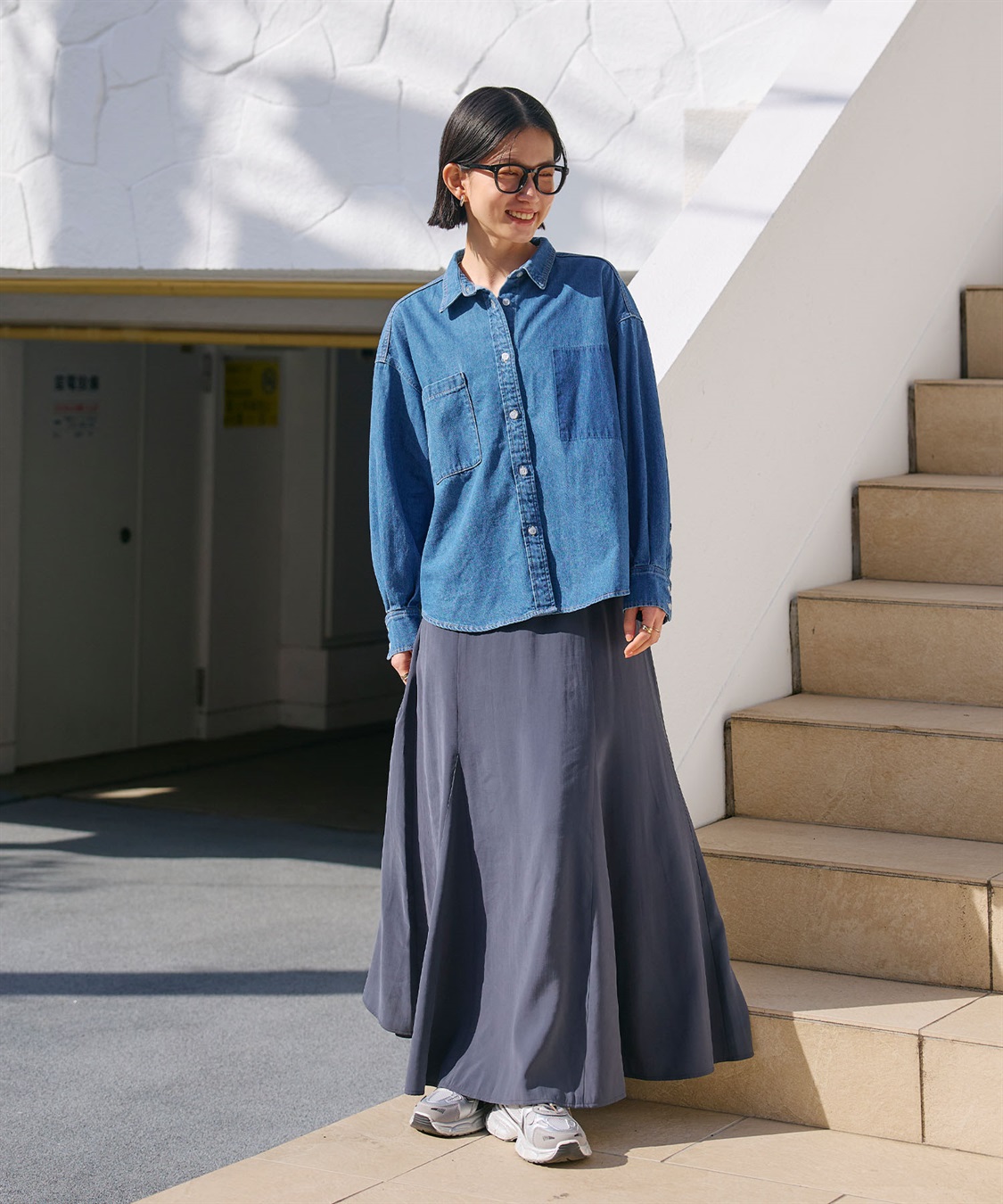 CROSS FUNCTION 《撥水》FRESH DENIM ポケットデザインデニムシャツ_sub_14