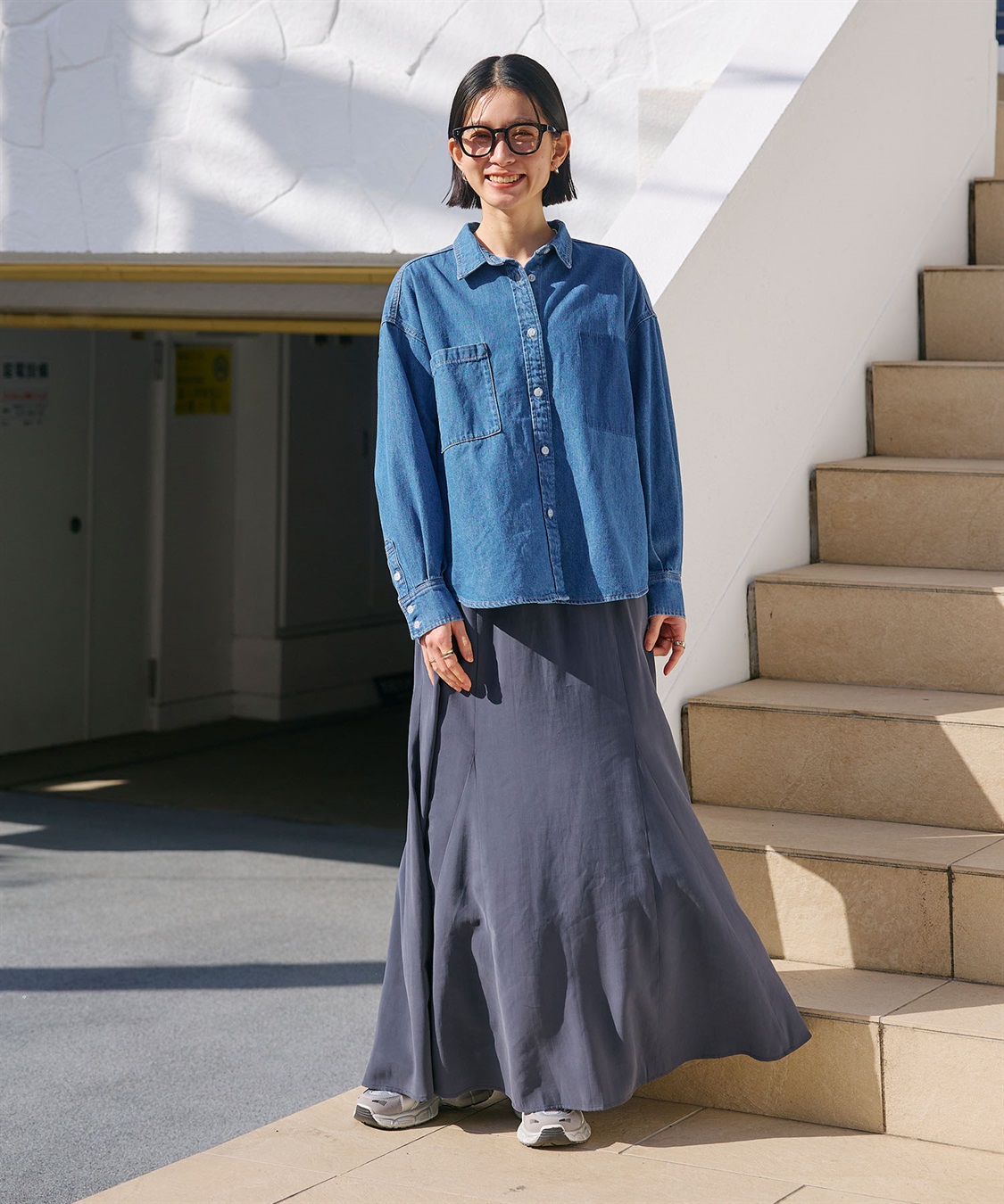 CROSS FUNCTION 《撥水》FRESH DENIM ポケットデザインデニムシャツ_sub_17