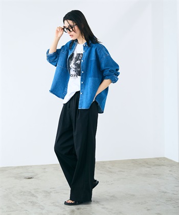 CROSS FUNCTION 《撥水》FRESH DENIM ポケットデザインデニムシャツ_subthumb_24